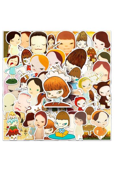 Choice ملصقات متعددة الألوان، 51 قطعة من ملصقات نارا يوشيتومو اللطيفة، ملصقات يدوية الصنع، قصاصات، هاتف، أمتعة، لوح تزلج، وات