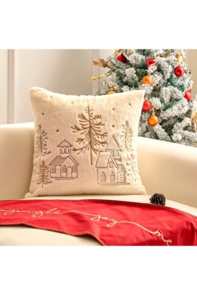 Choice House Simple Pillow Case Hristmas Solid Color Embroidery Pillow Cover ...