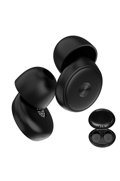 Choice سدادات أذن سوداء مدمجة مريحة عند الارتداء، 3 سدادات أذن إضافية بمقاسات (XS/S/M/L) مع خاصية تقليل الضوضاء E