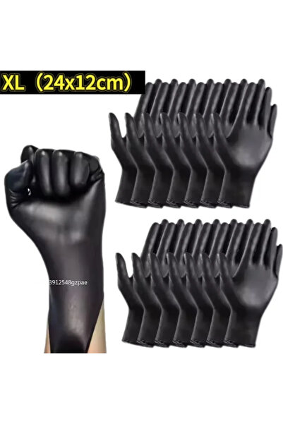 Choice 100PCS (50pairs)-Box XL-24x12cm Disposable Latex Gloves Black Home Nitrile Gloves Durable Kitchen Co