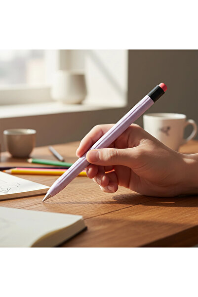 Huawei CaseOnn M-Pencil 1/2/3.Nesil Kılıf Klasik Retro Tasarım Mat Silikon Lila