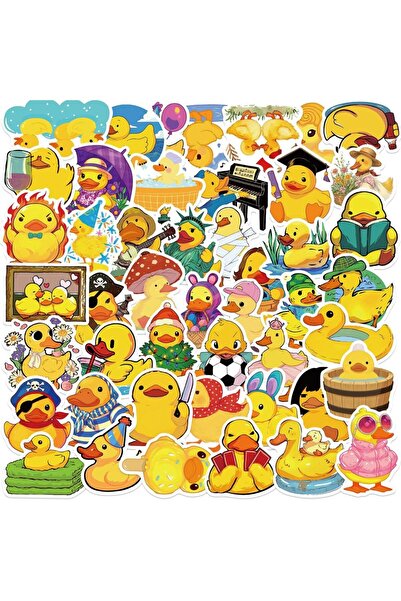 Choice 50 قطعة من ملصقات البطة الصفراء الصغيرة الجديدة من INS، رسوم متحركة إب...