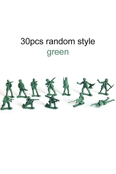 Choice 30pcs green 30pcs 5cm Soldiers Model Plastic Desktop Ornament Army Men...