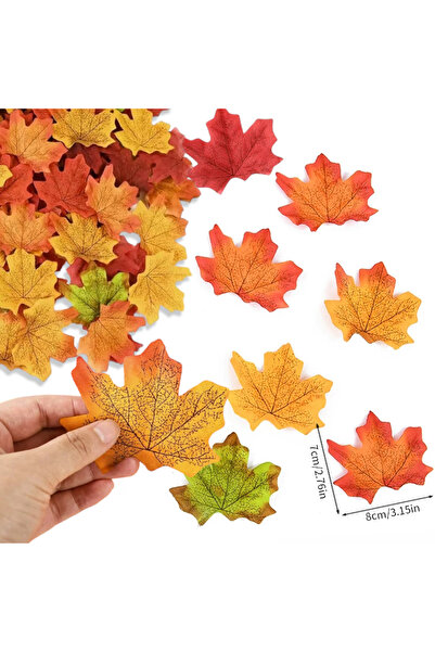 Choice 50 قطعة متعددة الألوان 50-500 قطعة من أوراق القيقب الاصطناعية بألوان م...