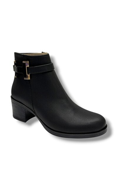 Sedef Sdf 308-26 Cilt Deri Trend Fashion Tokalı Fermuarlı Kadın Bot
