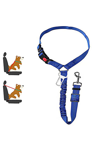 Choice A0361-1PCS أزرق جديد صلب اثنين في واحد حزام أمان السيارة للحيوانات الأ...