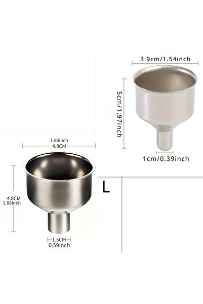Choice 2 قطعة قمع من الفولاذ المقاوم للصدأ، قمع زيت، قمع نبيذ، مخروطي محمول ب...