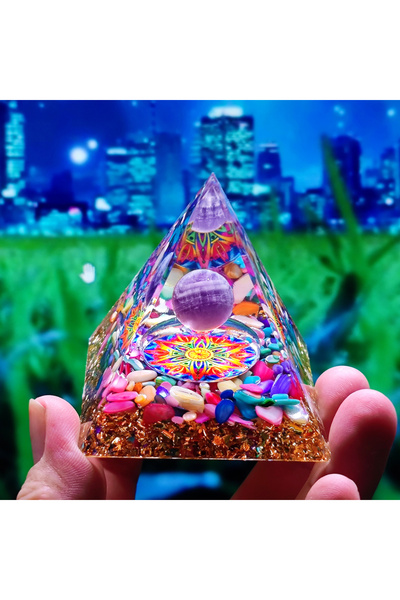 Choice هرم طاقة A4، أورجونيت، ريكي، كرة جمشت طبيعية، بلورات شفاء، أداة شقرا، ...