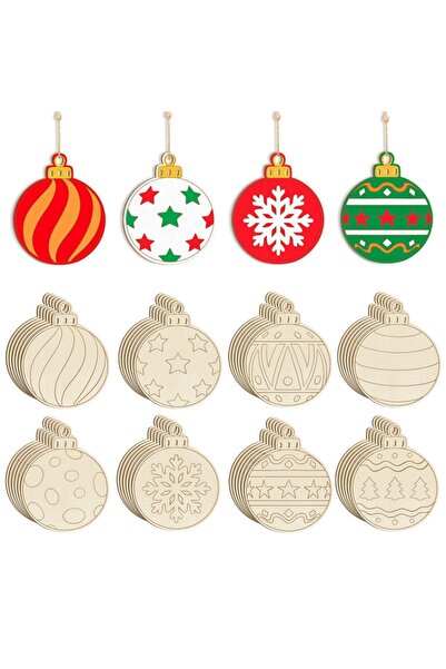 Choice 16 قطعة 8/16/24 قطعة زينة عيد الميلاد يمكن رسمها بنفسك كرات عيد الميلا...