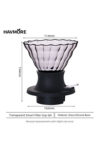 Choice ماكينة تحضير القهوة V06 بتصميم عصري، مصنوعة من زجاج البورسليكات الصديق...