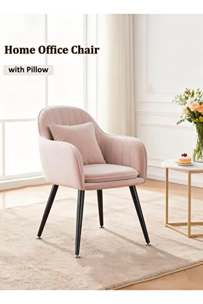 Generic Velvet Decorative Chair, Home Office Desk Chair, Suitable for Dressing Room and Bedroom