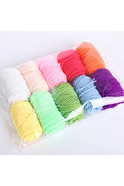 Choice 1 10 ألوان خيوط صوف لفات الصوف DIY إبرة لكمة التطريز للمبتدئين مجموعة ...