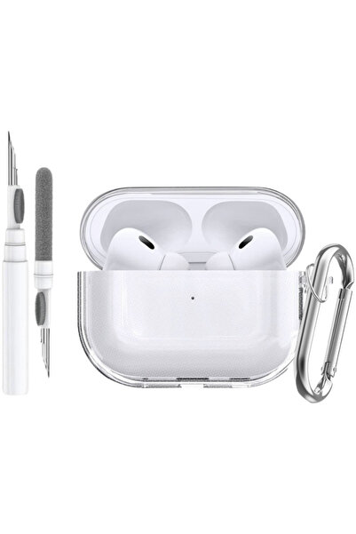 Choice حافظة شفافة لسماعات Airpods Pro 3 (2025) مزودة بقفل آمن وفتحة منبثقة أ...
