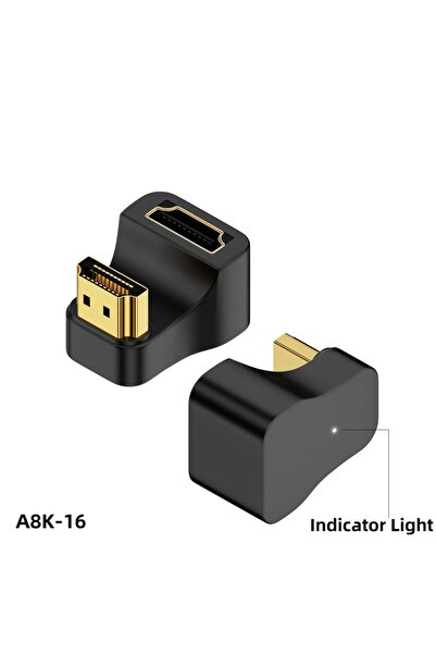 Choice A8K 16 360 Degree U-Shape HDMI-Compatible Adapter HDTV 2.1 Male to Female 8K@60Hz Connector for Port