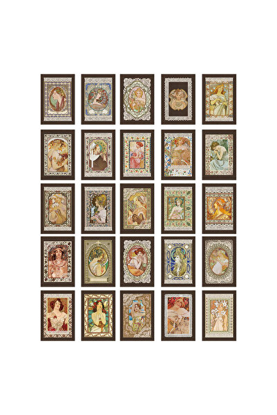 Choice A Etori Life 30pcs Washi Retro and Creative European Girl Collage Patternswith Diverse Styles Gift,.