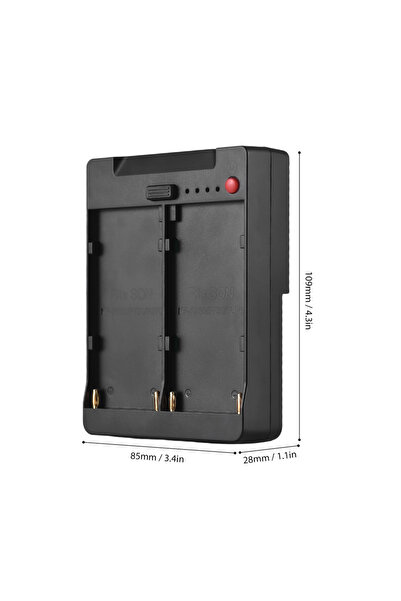 Choice black NP-F970 F750 F550 Battery Plate to V-Lock V-Mount Buckle Bracket Adapter with USB-A/ Type-C/ D