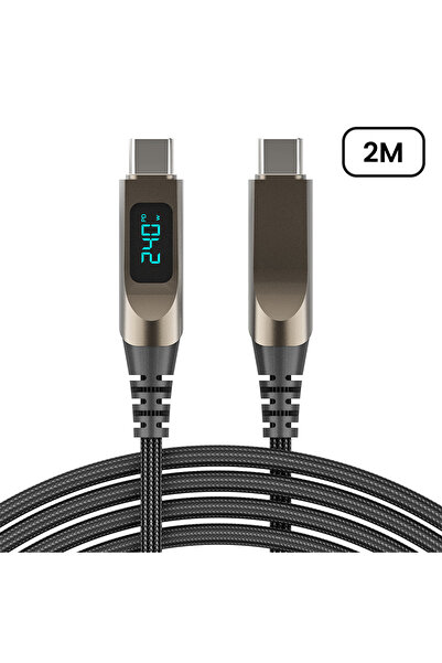 Choice كابل شاشة LED 2 متر 240 واط من النوع C إلى كابل شحن سريع للهاتف من الن...