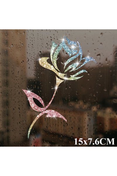 Choice ملصقات وردة لامعة ملونة من S-MGH قطعة واحدة مقاومة للماء لمرايا المكيا...