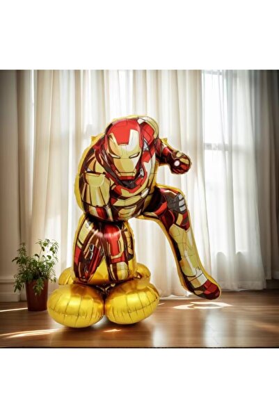 Choice As Picture style-2 92x107cm 3D Combination Marvel Iron Man Captain America Aluminum Balloon Cartoon