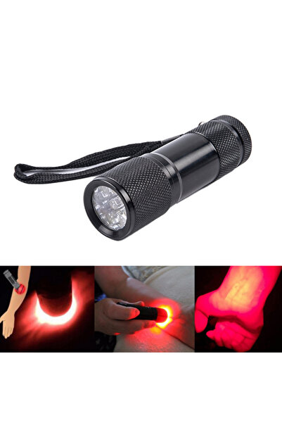 Choice مصباح يدوي عملي LED أحمر بمقاس واحد، تصوير الأوردة بالأشعة تحت الحمراء، ضوء 625 نانومتر، 9 كشافات، للممرضات