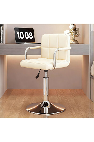 sharpdo 2-Piece Bar Stool Set, Nappa Leather High Back Bar Stool, Comfortable Adjustable High Bar Stool