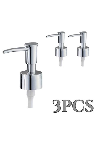 Choice مجموعة مضخة سائل الصابون الفضية المكونة من 3 قطع و1/5 قطع موزع لوشن قا...