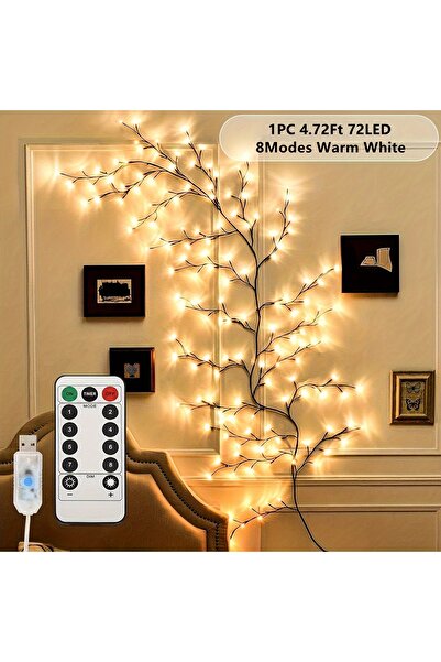 Choice 96 مصباح LED بدون لون أبيض دافئ من أغصان الصفصاف القابلة للانحناء، مثا...