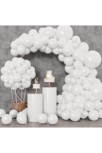 Choice مجموعة قوس البالونات CY002White متعددة الأحجام، 26 لونًا، أسود، أبيض، ...