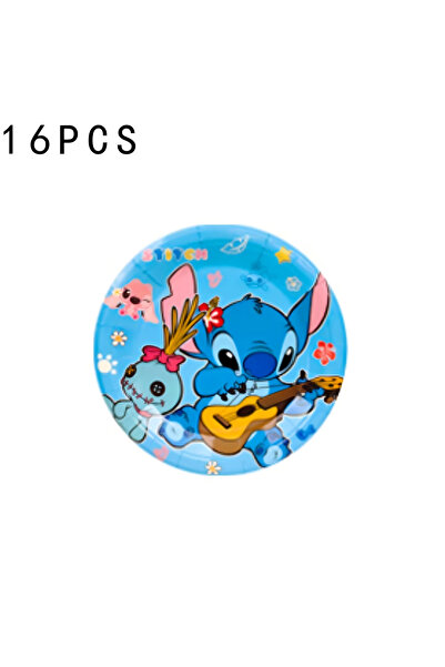 Choice 16 Pcs-7inch Plates Stitch Birthday Party Tableware Set,114pcs Stitch ...
