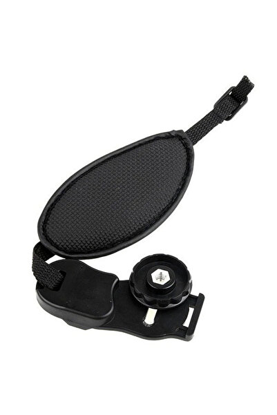 Vikefon حزام معصم للكاميرا مصنوع من جلد البولي يوريثان باللون الأسود، حزام مع...