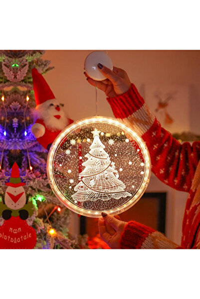 Choice شجرة عيد الميلاد 16 سم أضواء LED خرافية لعيد الميلاد المجيد سانتا كلوز...