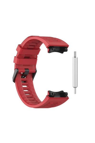 Choice سوار ساعة Amazfit T-Rex 2 أحمر، سوار سيليكون قابل للتعديل لساعة T-Rex ...