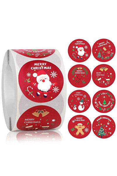 Choice 500 قطعة من لفافة واحدة من ملصقات عيد الميلاد المجيد، ملصقات ختم موضوع...