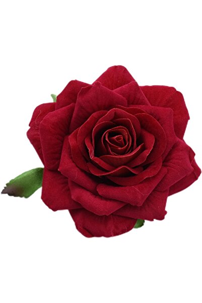 Choice 5 قطع من الزهور الاصطناعية عالية الجودة باللون الأحمر، مصنوعة من الحري...