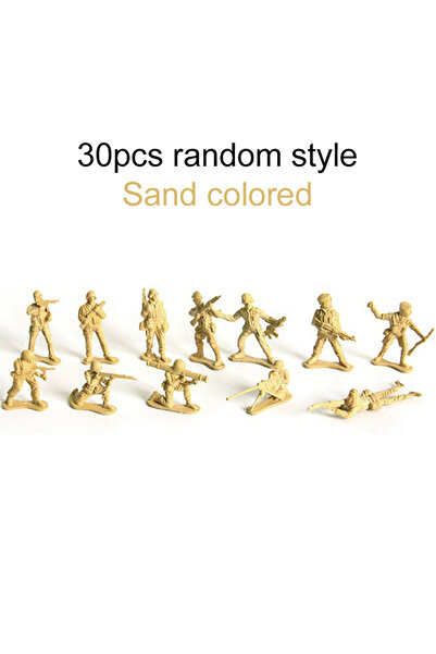 Choice 30pcs yellow 30pcs 5cm Soldiers Model Plastic Desktop Ornament Army Me...
