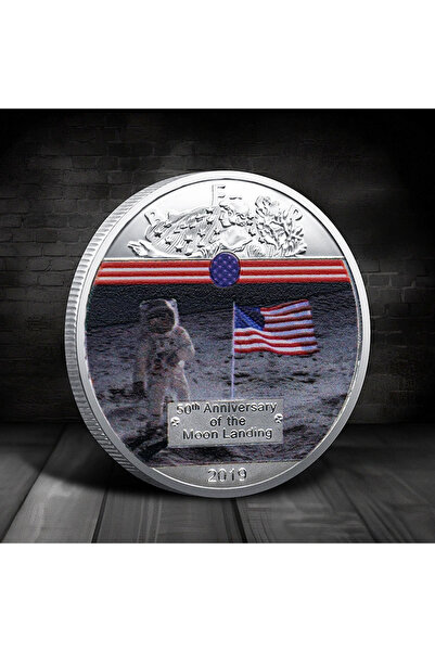 Choice Silver 50th Anniversary of The Moon Landing 2019 Commemorative Coin Co...