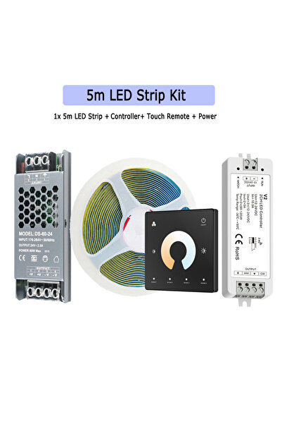 Choice مجموعة كاملة 1 × 5 متر 5 متر 10 متر 20 متر شريط LED COB CCT 24 فولت مر...