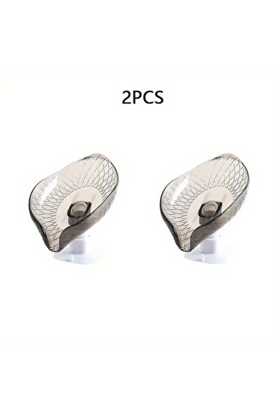 Choice 2PCS Gray Leaf Shape Soap Box Drain Soap Holder Bathroom Accessories S...