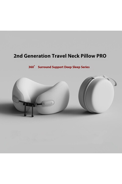 Choice وسادة رقبة من إسفنج الذاكرة على شكل حرف U رمادية مقاس 25 × 25 × 12 سم،...