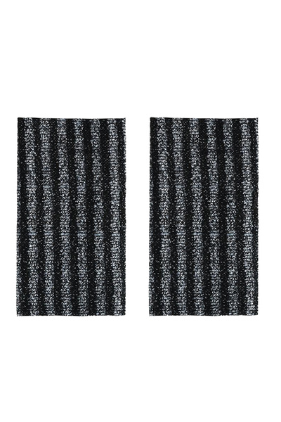 Choice منشفة استحمام Blissal مخططة باللون الأسود، قطعتان، 25 سم، طويلة جدًا، ...