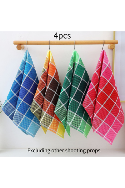 Choice 4 قطع من مناشف أطباق المطبخ الكبيرة - مناشف قطنية فائقة النعومة وعالية...