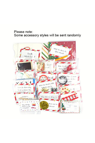 Choice Colorful 24-Day Christmas Countdown Kit,Elf Arrival Kit with Jokes and...