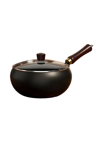 Choice 24cm pot with glass lid Big Belly Pot Uncoated Hand-Made Iron Pot Household Cooking Pot Non-Stick P