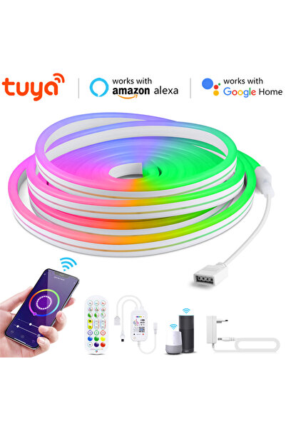 Choice شريط إضاءة LED نيون RGB LED من Tuya Smart Life بطول 5 أمتار مع قابس ال...