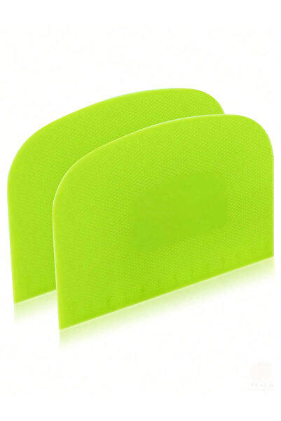 Choice قطعتان باللون الأخضر، وعاء مكشطة العجين، قاطعة العجين البلاستيكية الآم...