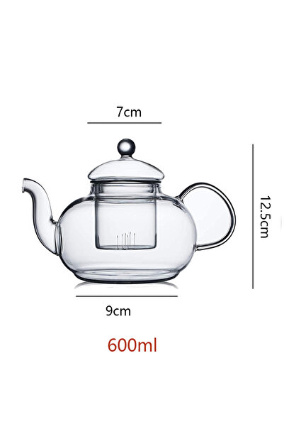 Choice1 600ML 400/600/1000ml Clear Glass Teapot With Infuser Tea Pot Stovetop...