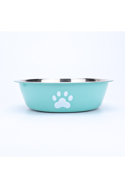 Choice 11cm Blue Dog Bowls Stainless Steel Dogs Feeding Bowls With Non-Slip S...