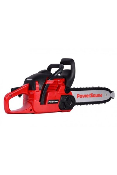 PROCART Children's toy chainsaw with real sounds, 37 cm, battery powered, red/black