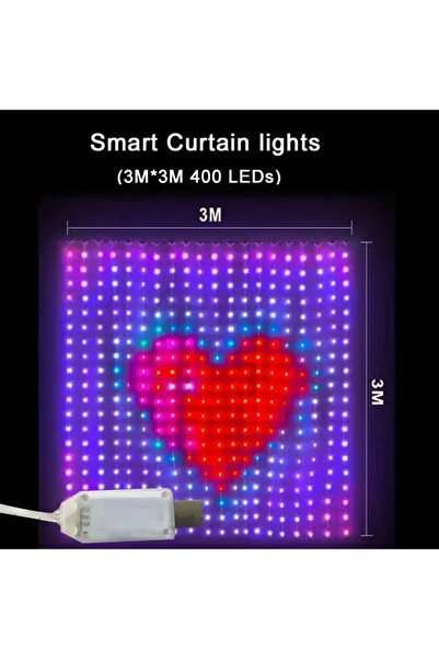Choice ستارة ذكية مزودة بإضاءة خيطية بمنفذ USB بطول 3 أمتار و400 مصباح LED، ت...