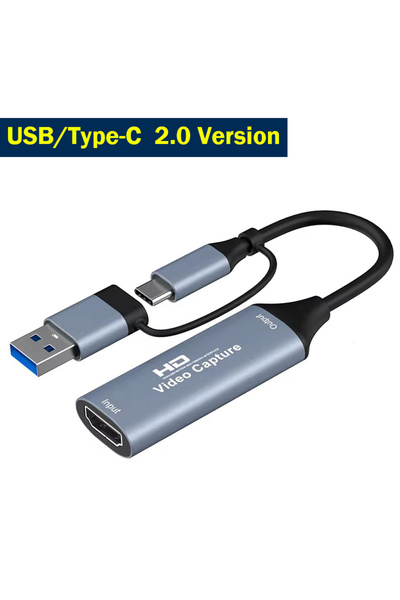 Choice بطاقة التقاط فيديو USB 2.0 4K HDMI رمادية 1080P HDMI إلى USB 2.0/3.0 T...